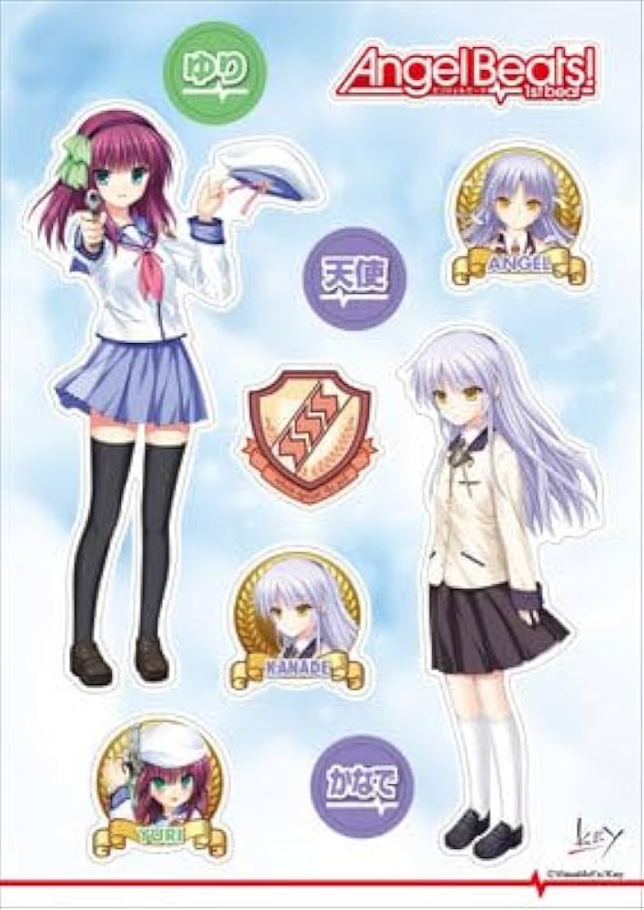 Amazon.co.jp: Angel Beats クロスステッカー ユイ Angel Beats